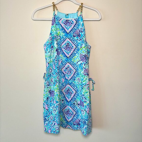 Lilly Pulitzer Pants - Lilly Pulitzer Women's Size 4 Romper - Multicolor, Gold Hardware, Side ties